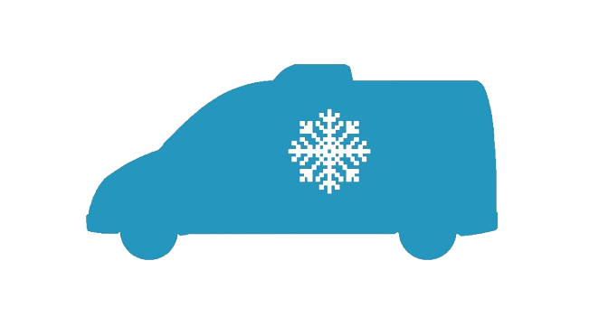 Dobozos hűtős autó.